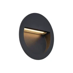 QAZQA Moderne inbouw wandlamp zwart incl. LED IP65 - Gem