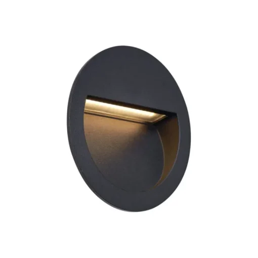 QAZQA Moderne inbouw wandlamp zwart incl. LED IP65 - Gem