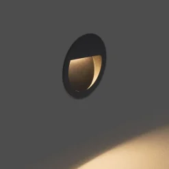 QAZQA Moderne inbouw wandlamp zwart incl. LED IP65 - Gem