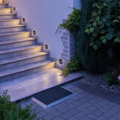QAZQA Moderne inbouw wandlamp zwart incl. LED IP65 - Gem