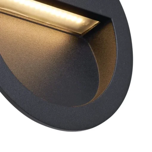 QAZQA Moderne inbouw wandlamp zwart incl. LED IP65 - Gem