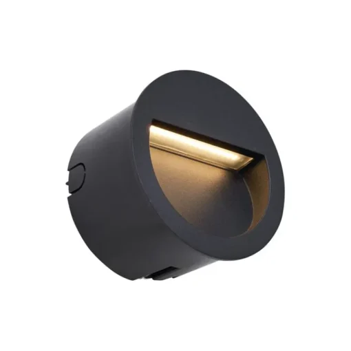 QAZQA Moderne inbouw wandlamp zwart incl. LED IP65 - Gem
