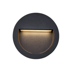 QAZQA Moderne inbouw wandlamp zwart incl. LED IP65 - Gem