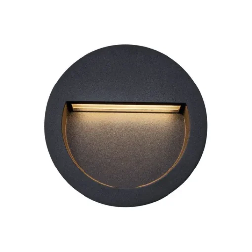 QAZQA Moderne inbouw wandlamp zwart incl. LED IP65 - Gem