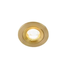QAZQA Moderne inbouwspot goud rond IP44 - Xena