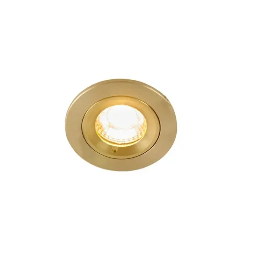 QAZQA Moderne inbouwspot goud rond IP44 - Xena