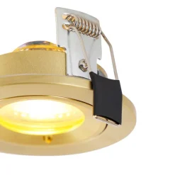 QAZQA Moderne inbouwspot goud rond IP44 - Xena
