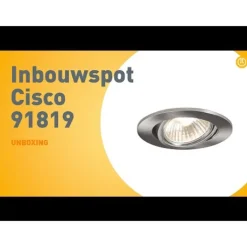 QAZQA Moderne inbouwspot staal kantelbaar - Cisco