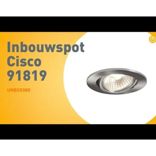 QAZQA Moderne inbouwspot staal kantelbaar - Cisco