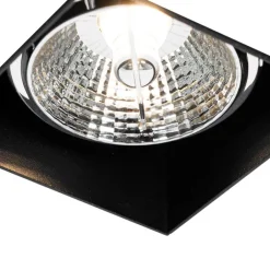 QAZQA Moderne inbouwspot zwart GU10 AR70 trimless - Oneon