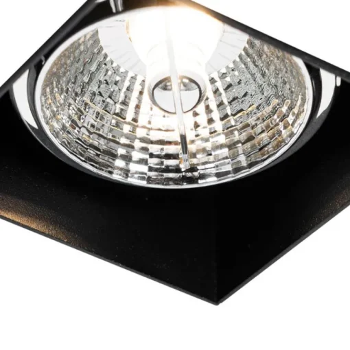 QAZQA Moderne inbouwspot zwart GU10 AR70 trimless - Oneon