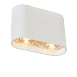 QAZQA Moderne opbouwspot wit 2-lichts GU10 50mm - Ronda