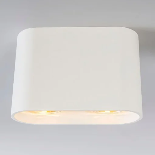 QAZQA Moderne opbouwspot wit 2-lichts GU10 50mm - Ronda