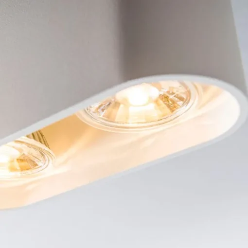 QAZQA Moderne opbouwspot wit 2-lichts GU10 50mm - Ronda
