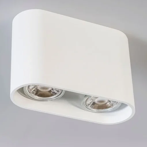 QAZQA Moderne opbouwspot wit 2-lichts GU10 50mm - Ronda