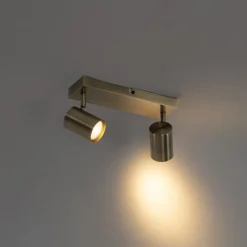 QAZQA Moderne plafondlamp brons 2-lichts verstelbaar rechthoekig - Jeana