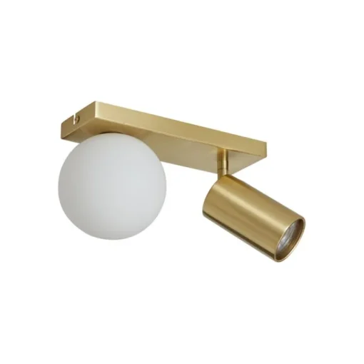 QAZQA Moderne plafondlamp messing 2-lichts kantelbaar - Lesly