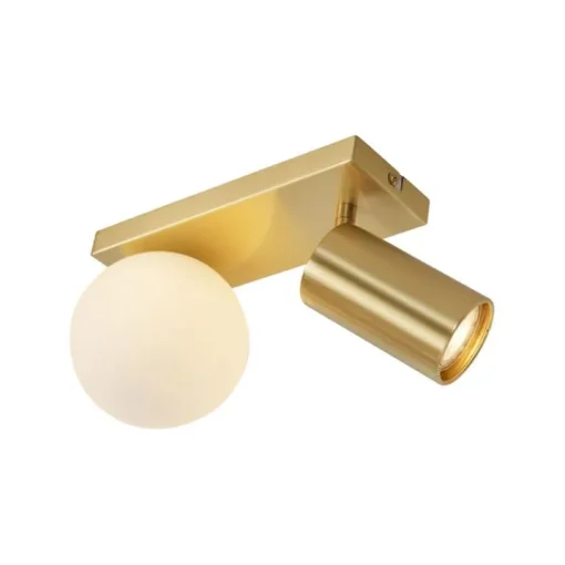 QAZQA Moderne plafondlamp messing 2-lichts kantelbaar - Lesly