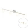 QAZQA Moderne plafondlamp staal IP44 4-lichts - Cederic