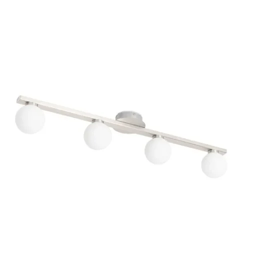 QAZQA Moderne plafondlamp staal IP44 4-lichts - Cederic