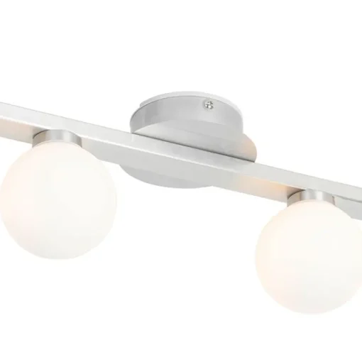 QAZQA Moderne plafondlamp staal IP44 4-lichts - Cederic