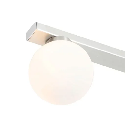 QAZQA Moderne plafondlamp staal IP44 4-lichts - Cederic