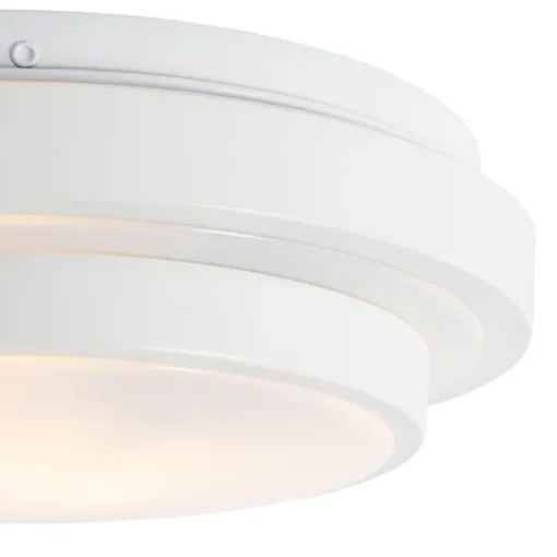 QAZQA Moderne plafondlamp wit 25 cm IP44 - Walden