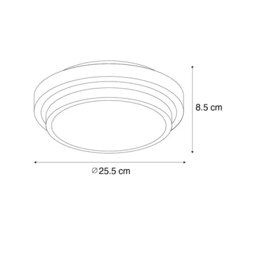 QAZQA Moderne plafondlamp wit 25 cm IP44 - Walden