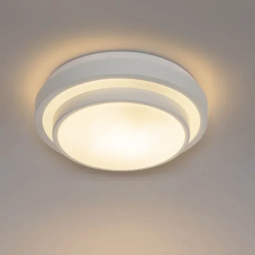 QAZQA Moderne plafondlamp wit 25 cm IP44 - Walden