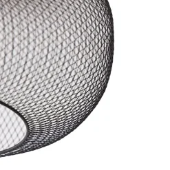 QAZQA Moderne plafondlamp zwart 45 cm - Mesh Ball