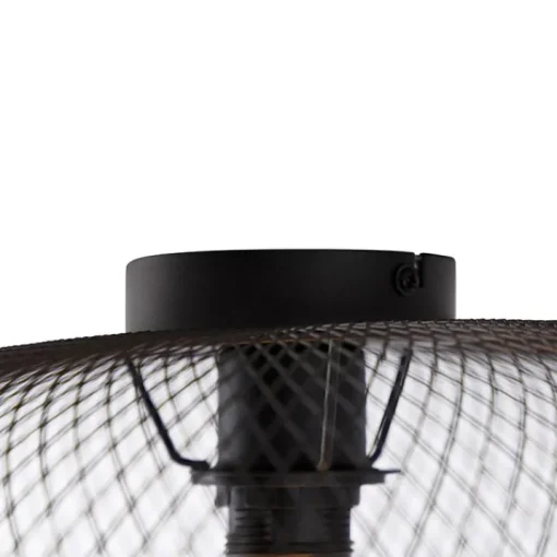 QAZQA Moderne plafondlamp zwart 45 cm - Mesh Ball