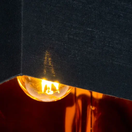 QAZQA Moderne plafondlamp zwart met goud - VT
