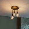 QAZQA Moderne plafondlamp zwart 3-lichts - Facil