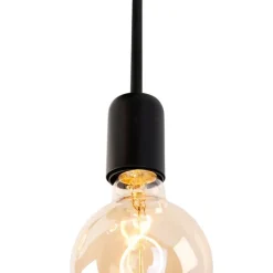 QAZQA Moderne plafondlamp zwart 3-lichts - Facil