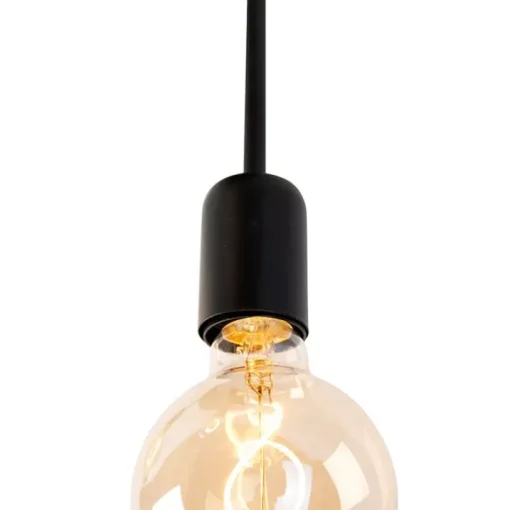 QAZQA Moderne plafondlamp zwart 3-lichts - Facil