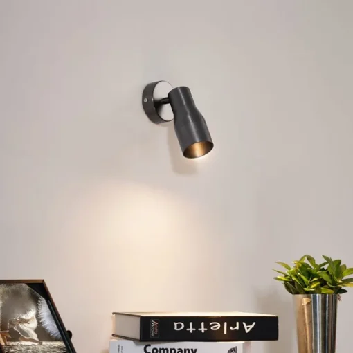 QAZQA Moderne plafondspot gunmetal GU10 50mm rond - Stanley
