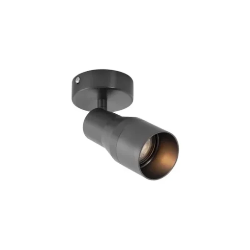 QAZQA Moderne plafondspot gunmetal GU10 50mm rond - Stanley