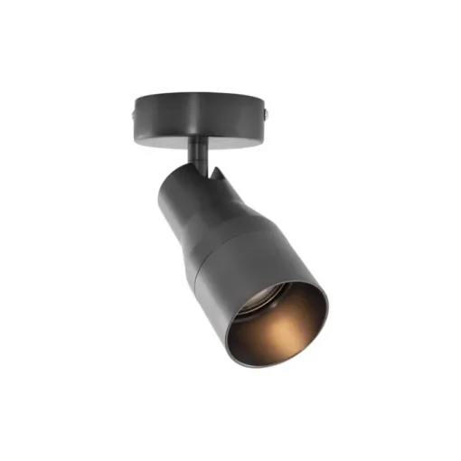 QAZQA Moderne plafondspot gunmetal GU10 50mm rond - Stanley