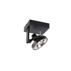 QAZQA Moderne plafondspot zwart draai- en kantelbaar GU10 111mm - Master