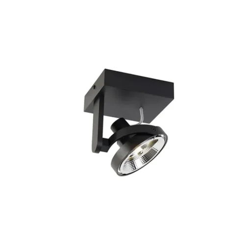 QAZQA Moderne plafondspot zwart draai- en kantelbaar GU10 111mm - Master