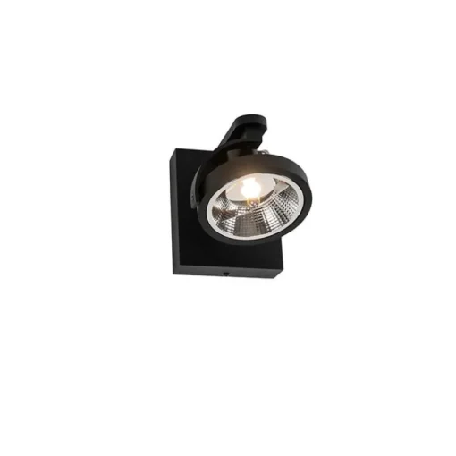 QAZQA Moderne plafondspot zwart draai- en kantelbaar GU10 111mm - Master