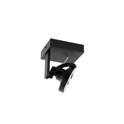 QAZQA Moderne plafondspot zwart draai- en kantelbaar GU10 111mm - Master