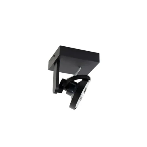 QAZQA Moderne plafondspot zwart draai- en kantelbaar GU10 111mm - Master