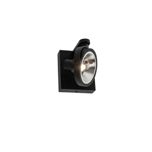 QAZQA Moderne plafondspot zwart draai- en kantelbaar GU10 111mm - Master