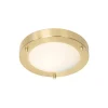 QAZQA Moderne plafonnière goud 18 cm IP44 - Yuma