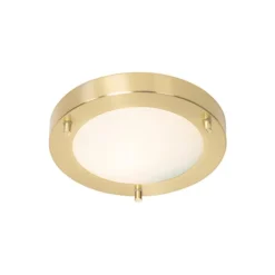 QAZQA Moderne plafonnière goud 18 cm IP44 - Yuma