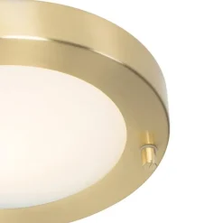 QAZQA Moderne plafonnière goud 18 cm IP44 - Yuma