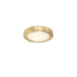 QAZQA Moderne plafonnière goud 18 cm IP44 - Yuma