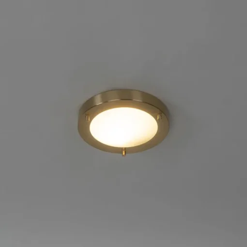 QAZQA Moderne plafonnière goud 18 cm IP44 - Yuma