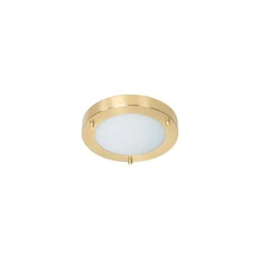 QAZQA Moderne plafonnière goud 18 cm IP44 - Yuma